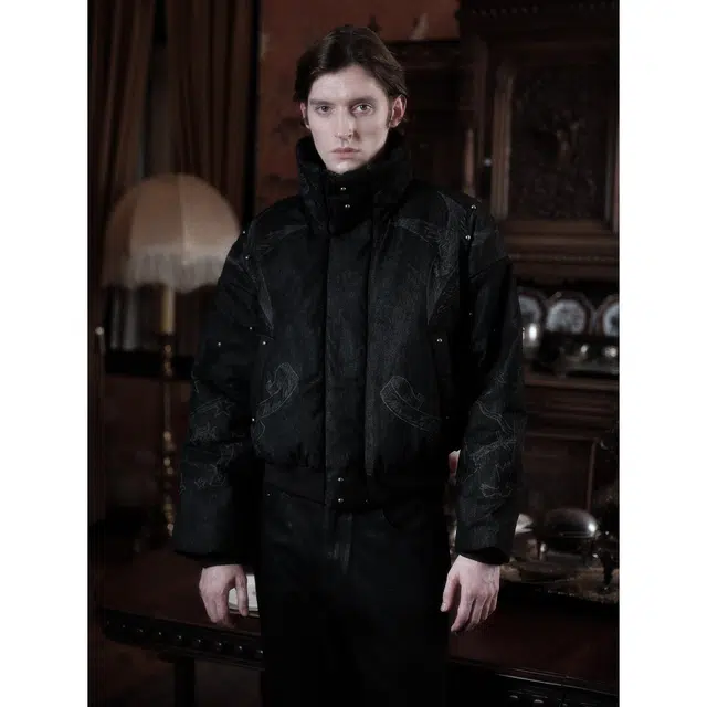 WANNA LAB FW25 Denim Graffiti Cotton Jacket