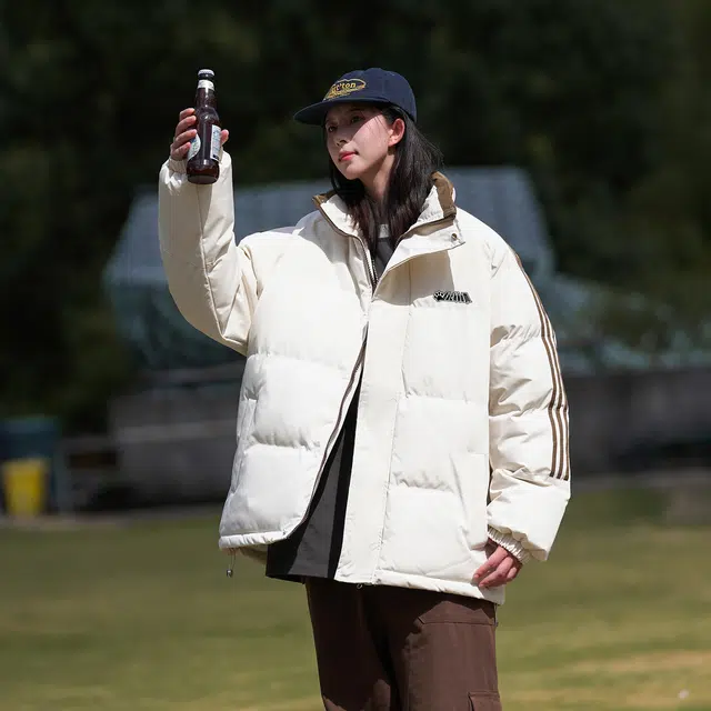 大卫贝肯 美式复古高街宽松休闲加厚棉服 男女同款