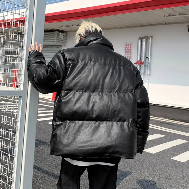 大卫贝肯 美式复古高街扎染宽松休闲加厚防寒格子可脱卸假两件棉服 男女同款
