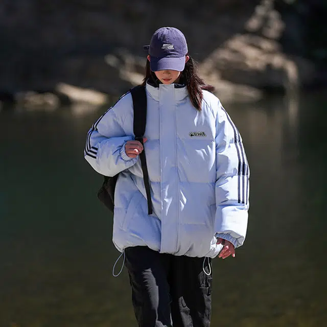大卫贝肯 美式复古高街宽松休闲加厚棉服 男女同款