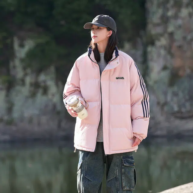 大卫贝肯 美式复古高街宽松休闲加厚棉服 男女同款