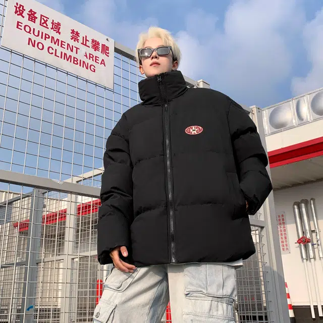 大卫贝肯 美式复古高街设计感宽松休闲加厚防寒可脱卸假两件棉服 男女同款