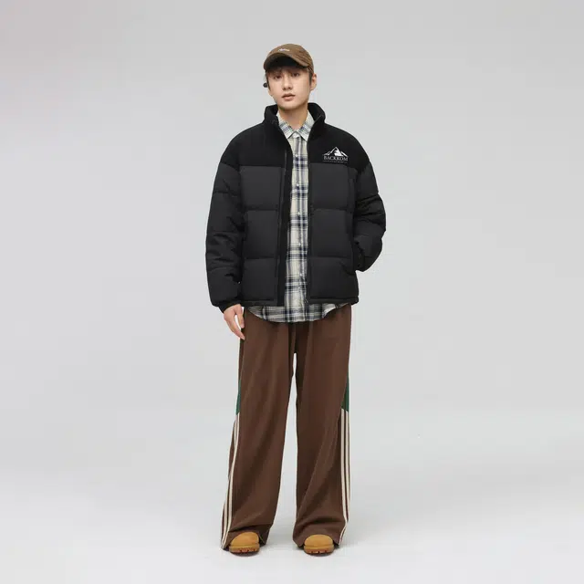 大卫贝肯 美式复古立领拉链棉服 男女同款