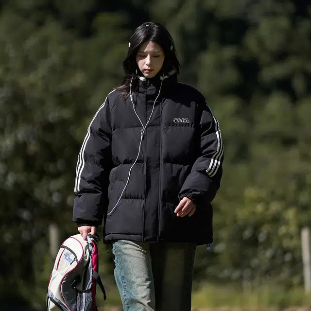 大卫贝肯 美式复古高街宽松休闲加厚棉服 男女同款