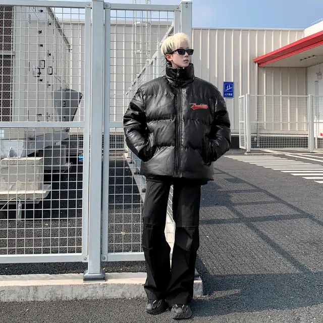 大卫贝肯 美式复古高街扎染宽松休闲加厚防寒格子可脱卸假两件棉服 男女同款