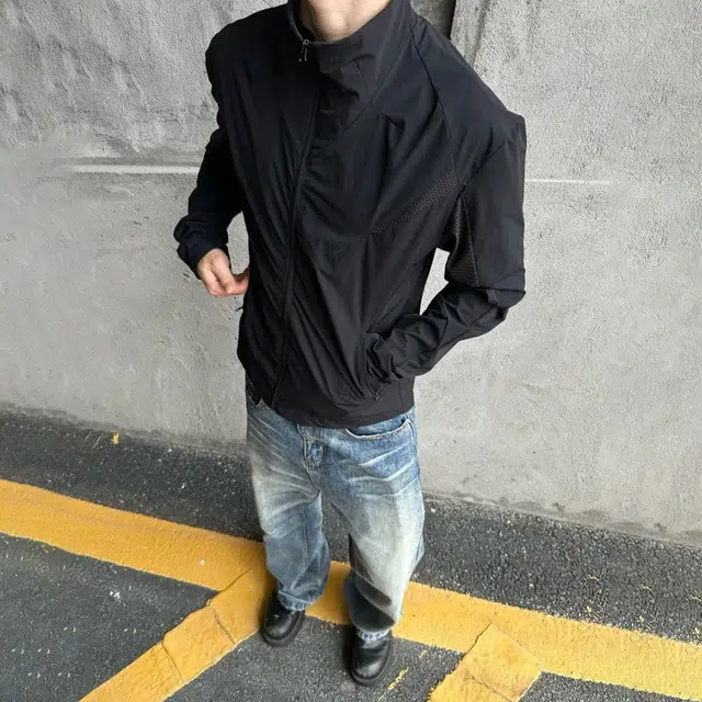 大卫贝肯 冰丝凉感美式复古高街简约网眼设计城市户外通勤正肩型透气防紫外线百搭时尚休闲运动防晒服 男女同款