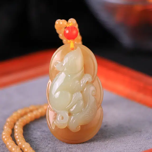 玉韵瑶 国风  财源广进代代数钱玉坠玉佩#好运 生肖鼠新中式国潮古风 和田玉精品项链 糖玉 男女同款情侣款