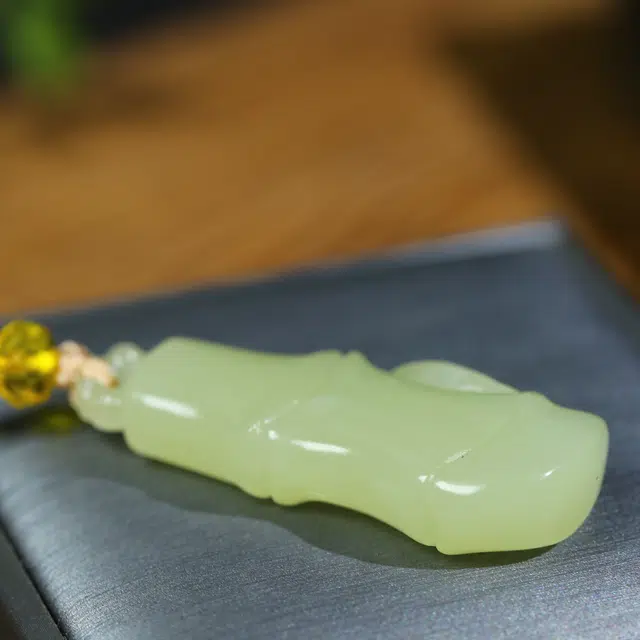 玉韵瑶 国风 节节高升玉坠玉配#好运 小众轻奢精雕 新中式国潮古风  一举高中 和田玉项链 黄玉 男女同款情侣款