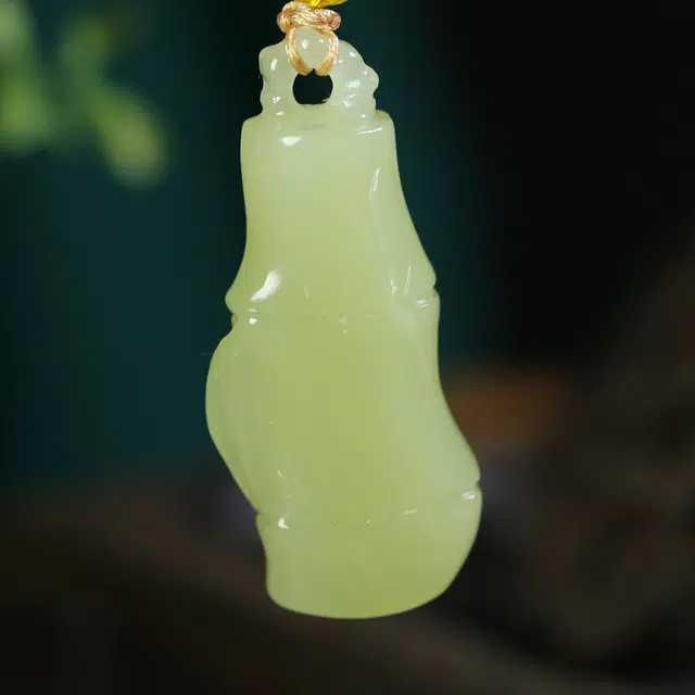 玉韵瑶 国风 节节高升玉坠玉配#好运 小众轻奢精雕 新中式国潮古风  一举高中 和田玉项链 黄玉 男女同款情侣款