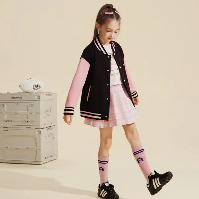 唐狮童装 卡通兔子刺绣单排扣棒球服 儿童款 黑色