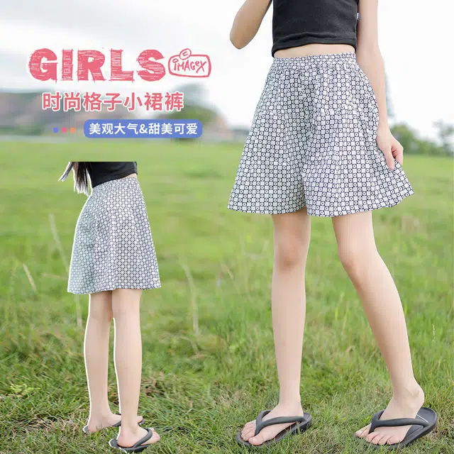 唐狮童装 简约基础款舒适松紧腰百搭休闲短裤 中童 浅灰色