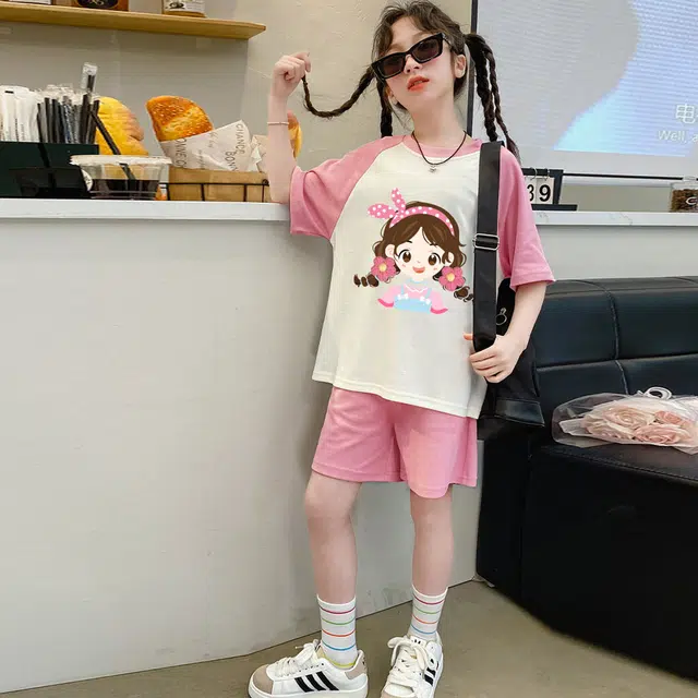 中童 唐狮童装 卡通舒适亲肤休闲运动套装 白色