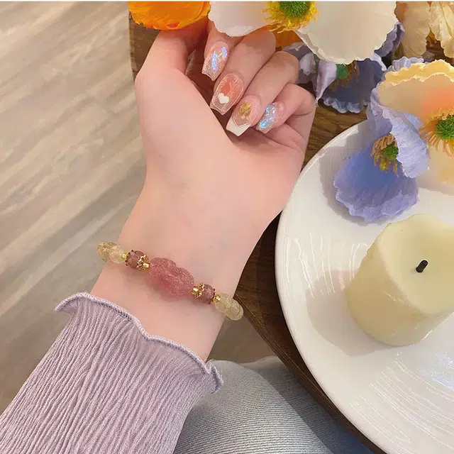 久爱 金钱爱情运 暴富招财手饰 貔貅正缘桃花 新中式设计感国潮气质 水晶 手串 男女同款情侣款
