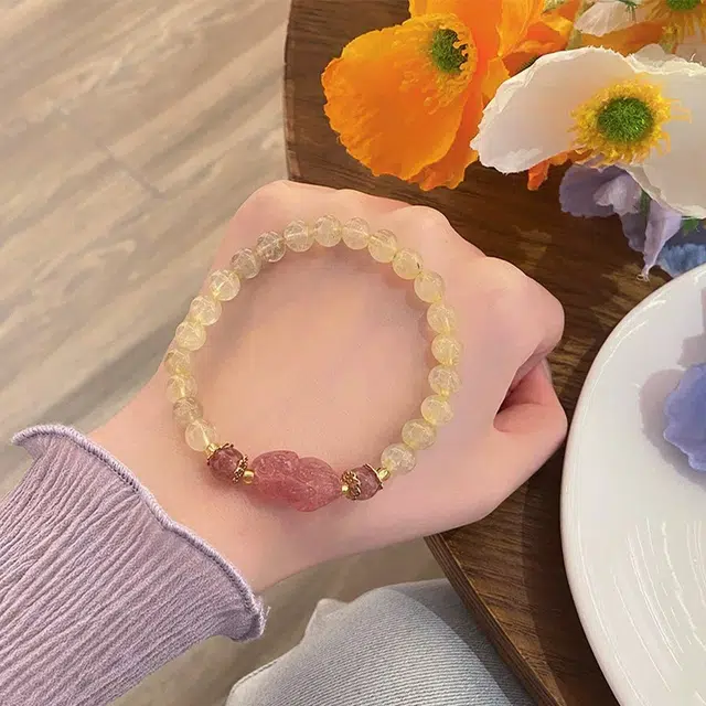 久爱 金钱爱情运 暴富招财手饰 貔貅正缘桃花 新中式设计感国潮气质 水晶 手串 男女同款情侣款