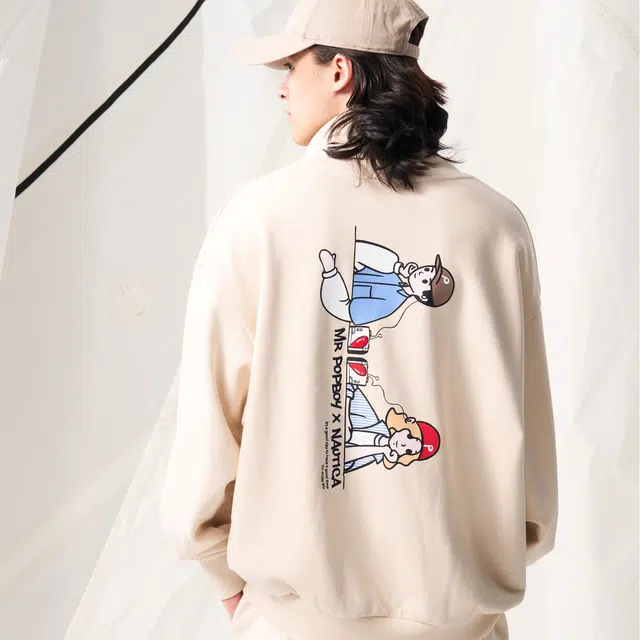 Nautica White Sail Logo Sweatshirt