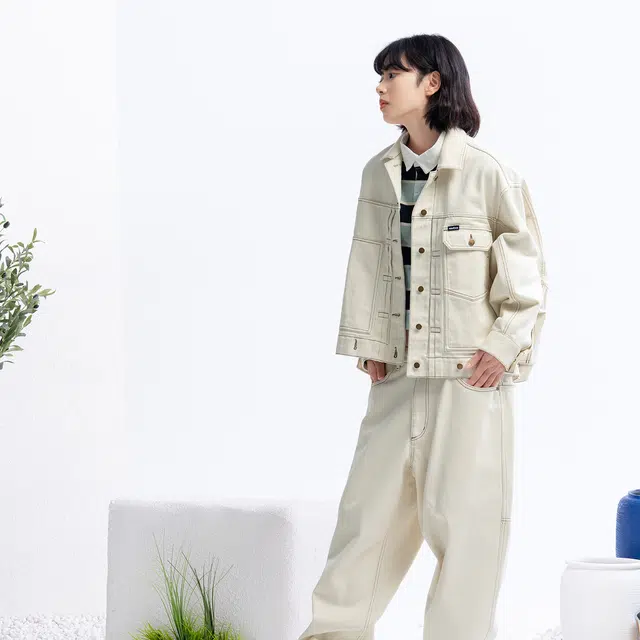 Nautica White Sail Denim Jacket