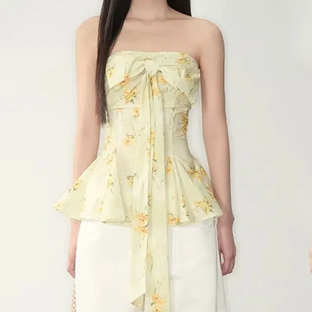 困住大象 度假氛围感气质碎花修身服饰抹胸 女款