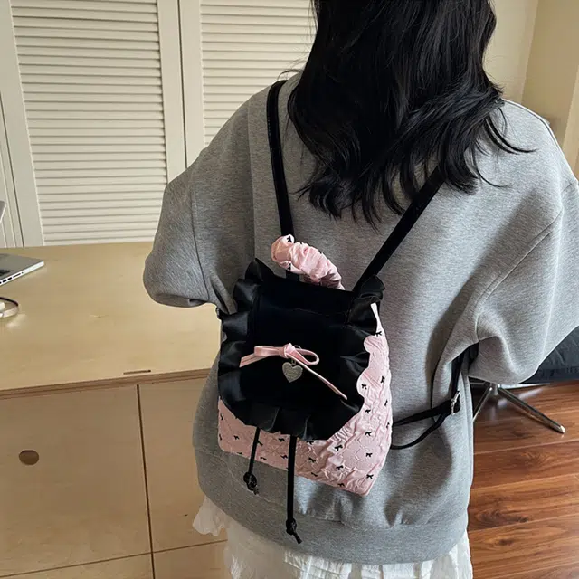 Juju Jimmy Lace PU Backpack Pink