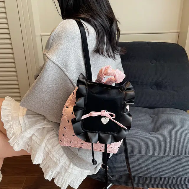 Juju Jimmy Lace PU Backpack Pink