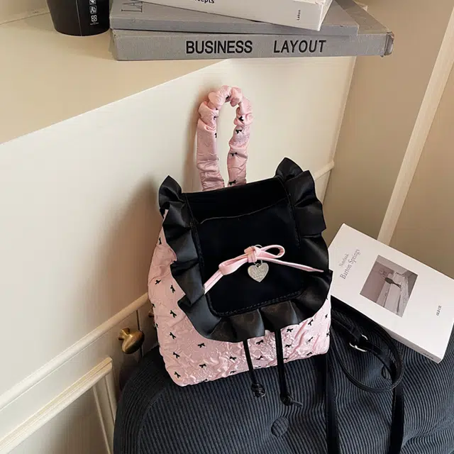 Juju Jimmy Lace PU Backpack Pink