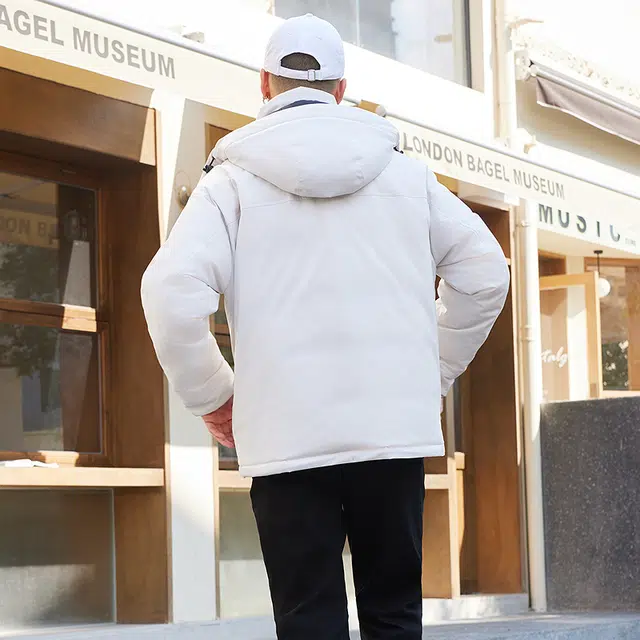 美特斯邦威 宽松连帽潮流百搭工装保暖羽绒服 男款