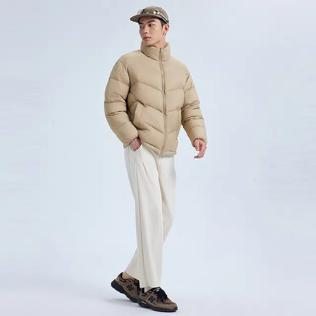 美特斯邦威 立领百搭合体舒适保暖羽绒服 男女同款