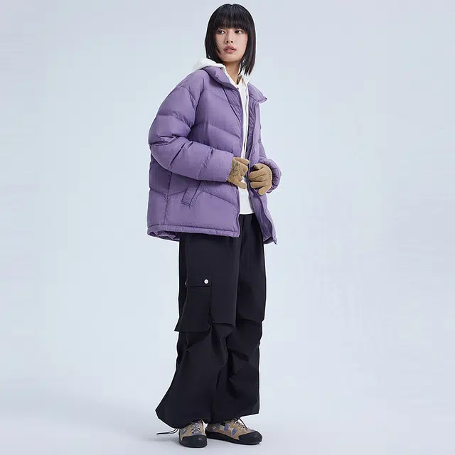 美特斯邦威 立领百搭合体舒适保暖羽绒服 男女同款