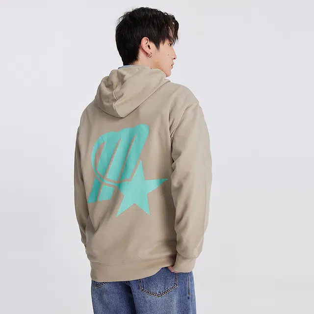 美特斯邦威 字母连帽舒适卫衣 男女同款