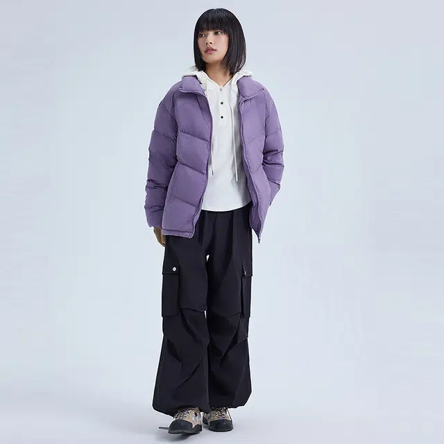 美特斯邦威 立领百搭合体舒适保暖羽绒服 男女同款