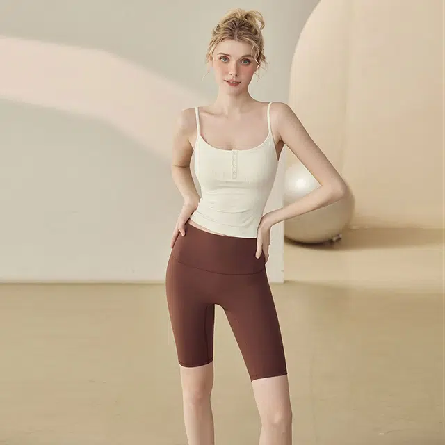 岚纹 纯色修身透气舒适吸湿排汗运动背心 女款