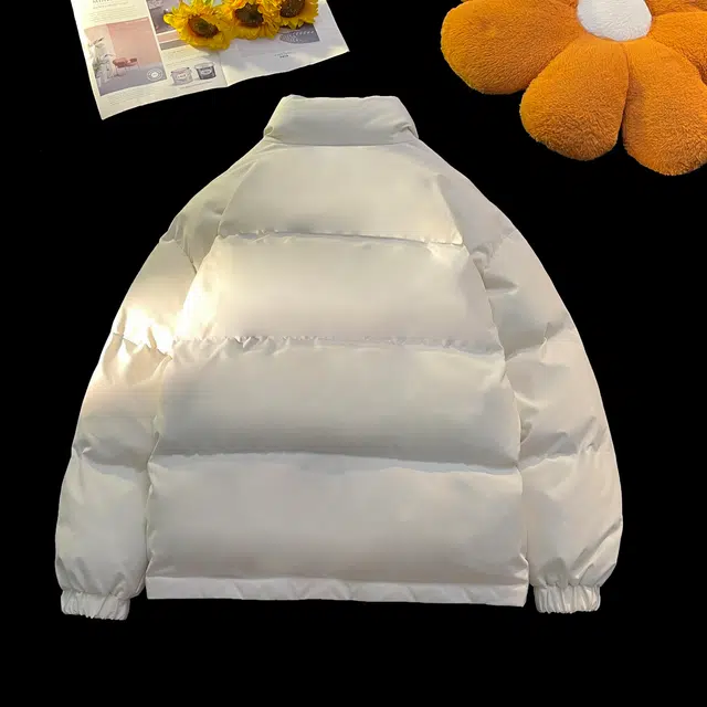 素杭 美式高街简约印花立领户外防风加厚保暖百搭棉服 男女同款