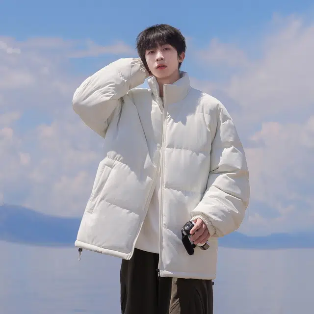 马员外 棉衣潮流保暖外套轻薄棉袄短款面包服冬季棉服 男款