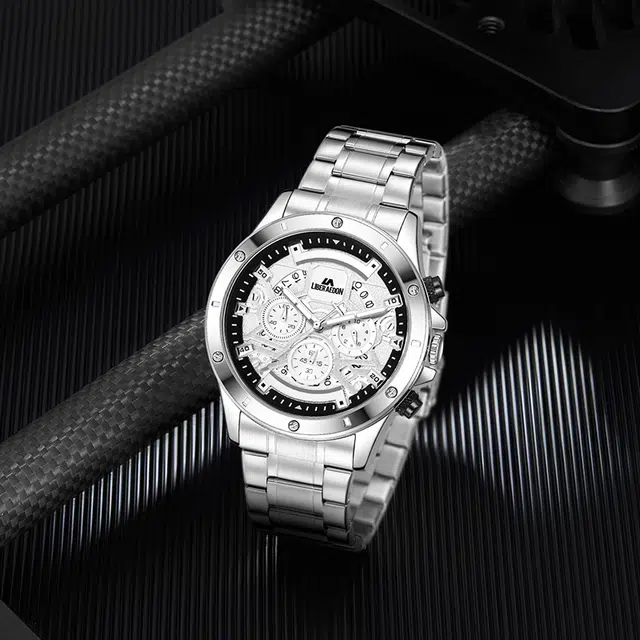 LIBER AEDON Quartz Watch Stainless Steel Strap White Dial