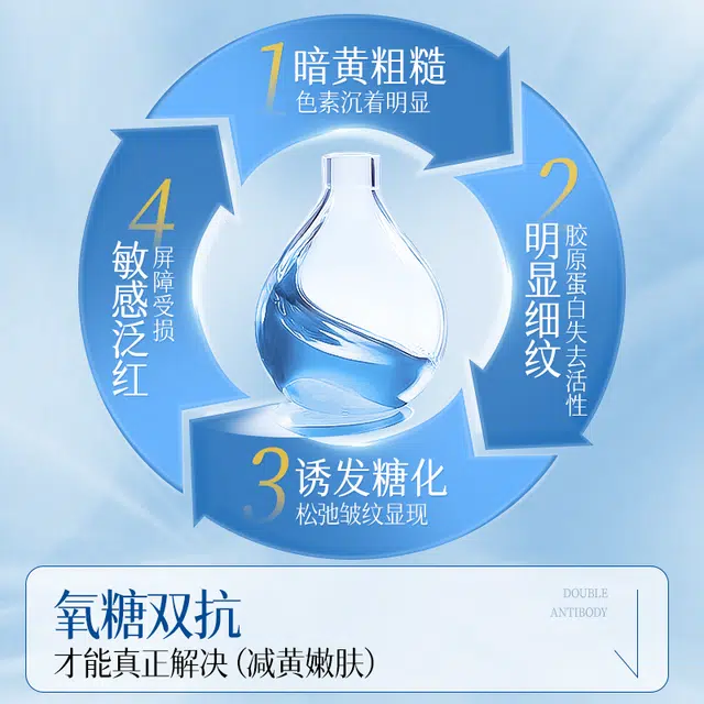 透真 双抗焕亮清透精华水 保湿舒缓淡纹抗糖维稳紧致滋润清爽修护补水淡化细纹 舒缓提亮紧致保湿修护抗氧化收缩毛孔淡化细纹