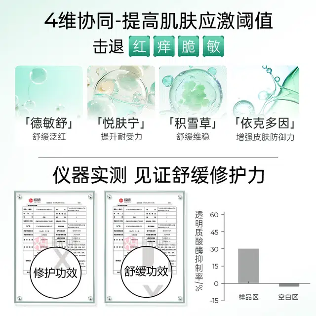 透真  重组胶原蛋白修护面霜 保湿紧致舒缓补水 干皮敏感肌油皮 屏障修复改善泛红抗红敏水润