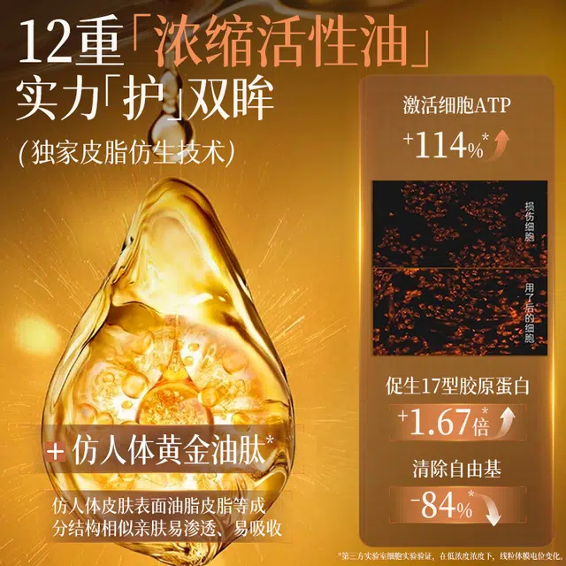 透真 眼部紧致抗皱精华油 保湿提亮淡化细纹淡化黑眼圈淡纹滋润 抗老滚珠按摩放松提拉焕亮改善眼周眼袋