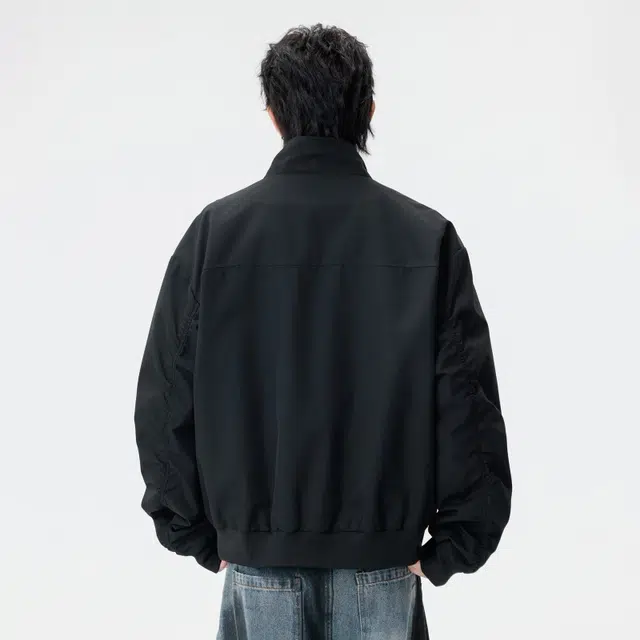 顶峰保罗 美式潮牌纯色高级感宽松休闲秋冬防风保暖上衣外套无性别主义潮流百搭日常通勤痞帅翻领夹克 男女同款