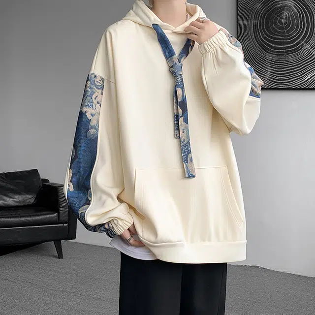 顶峰保罗 美式复古高级设计感小熊上衣外套卡通无性别主义秋季穿搭情侣款宽松休闲潮流百搭连帽卫衣 男女同款