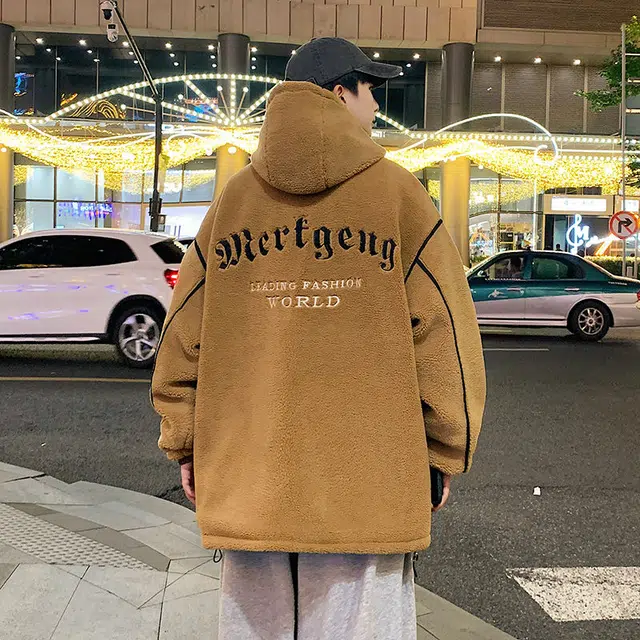 顶峰保罗 美式宽松休闲潮流百搭加厚保暖连帽棉服 男女同款