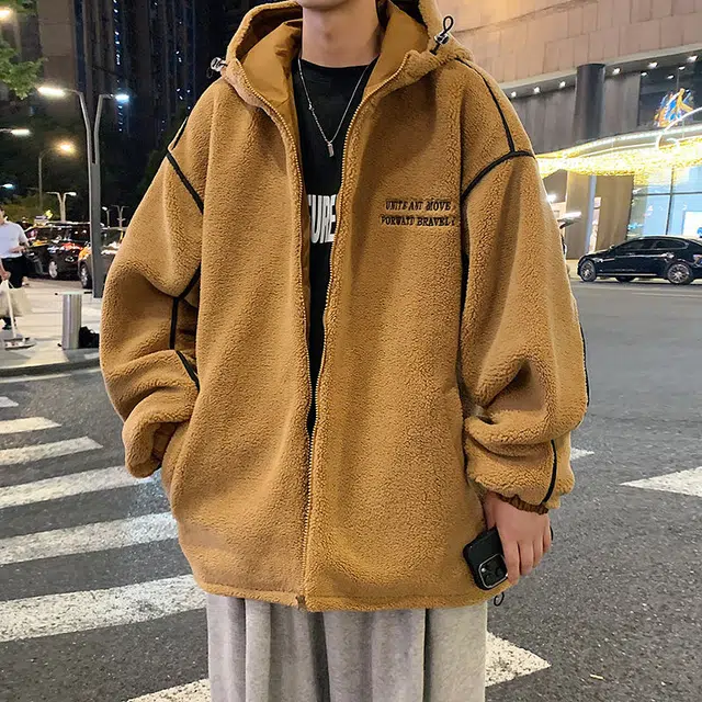 顶峰保罗 美式宽松休闲潮流百搭加厚保暖连帽棉服 男女同款