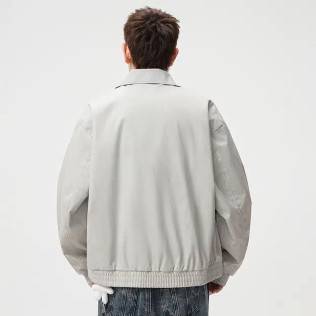 顶峰保罗 美式机能翻领工装飞行员外套无性别主义直筒宽松加肥加大休闲百搭衬衫上衣潮牌时尚高街长袖防风显高显瘦夹克 男女同款