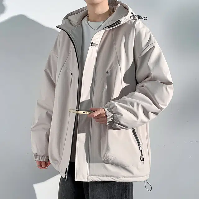 顶峰保罗 山系户外机能运动登山连帽工装长袖棉衣无性别主义潮牌休闲直筒上衣加厚多口袋宽松百搭舒适保暖耐磨棉服 男女同款