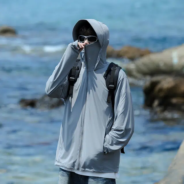 顶峰保罗 美式潮流百搭无性别主遮阳连帽外套钓鱼上衣户外登山服凉感薄款宽松防晒服 男女同款