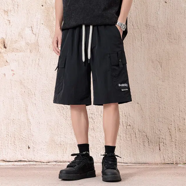 顶峰保罗 大口袋工装户外运动登山沙滩百搭无性别主义五分裤宽松大码中裤时尚潮流痞帅设计感休闲短裤 男女同款