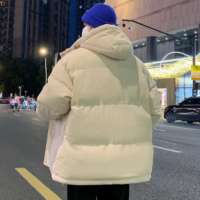 顶峰保罗 重磅羊羔绒休闲工装连帽潮牌棉衣无性别主义宽松百搭加绒加厚外套大码保暖厚实时尚长袖棉服 男女同款