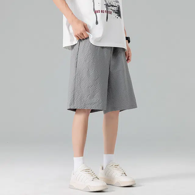 顶峰保罗 无性别主义透气运动宽松设计感五分美式潮牌时尚潮流百搭休闲短裤 男女同款