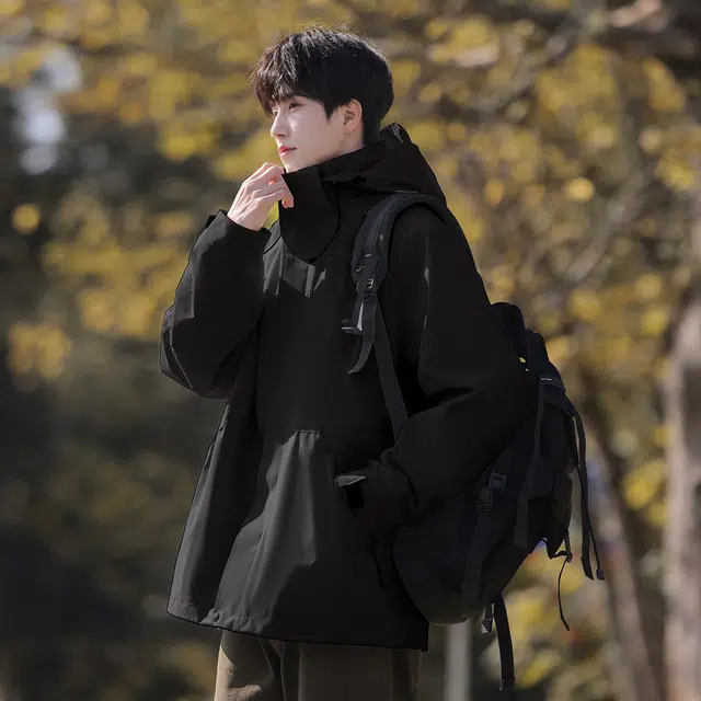 顶峰保罗 山系户外机能运动登山可拆卸抓绒内胆工装冲锋连帽上衣三合一多口袋宽松百搭舒适两件套 防风防泼水保暖耐磨夹克外套 男女同款