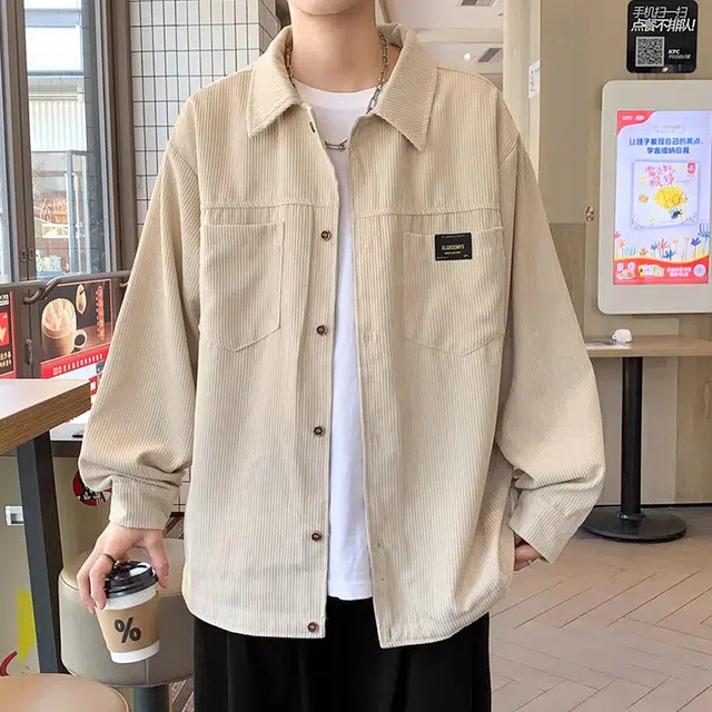 顶峰保罗 小众工装百搭翻领长袖衣服港风潮牌无性别主义外套宽松痞帅设计感休闲夹克 男女同款