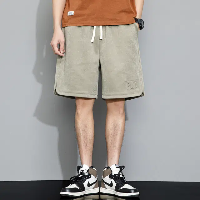顶峰保罗 无性别主义薄款亲肤透气宽松时尚百搭系带休闲短裤 男女同款