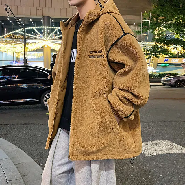 顶峰保罗 美式宽松休闲潮流百搭加厚保暖连帽棉服 男女同款